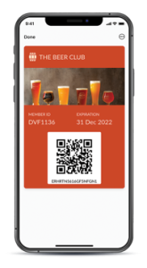Beer Club Wallet Pass in Phone Beer Club Wallet Pass in Phone